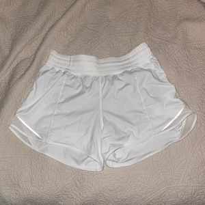 Lululemon White Hotty Hot Shorts
